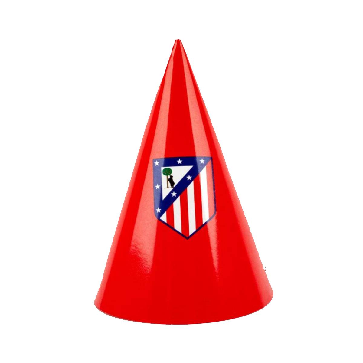Red hats with crest 15 cm 6 pieces image number null